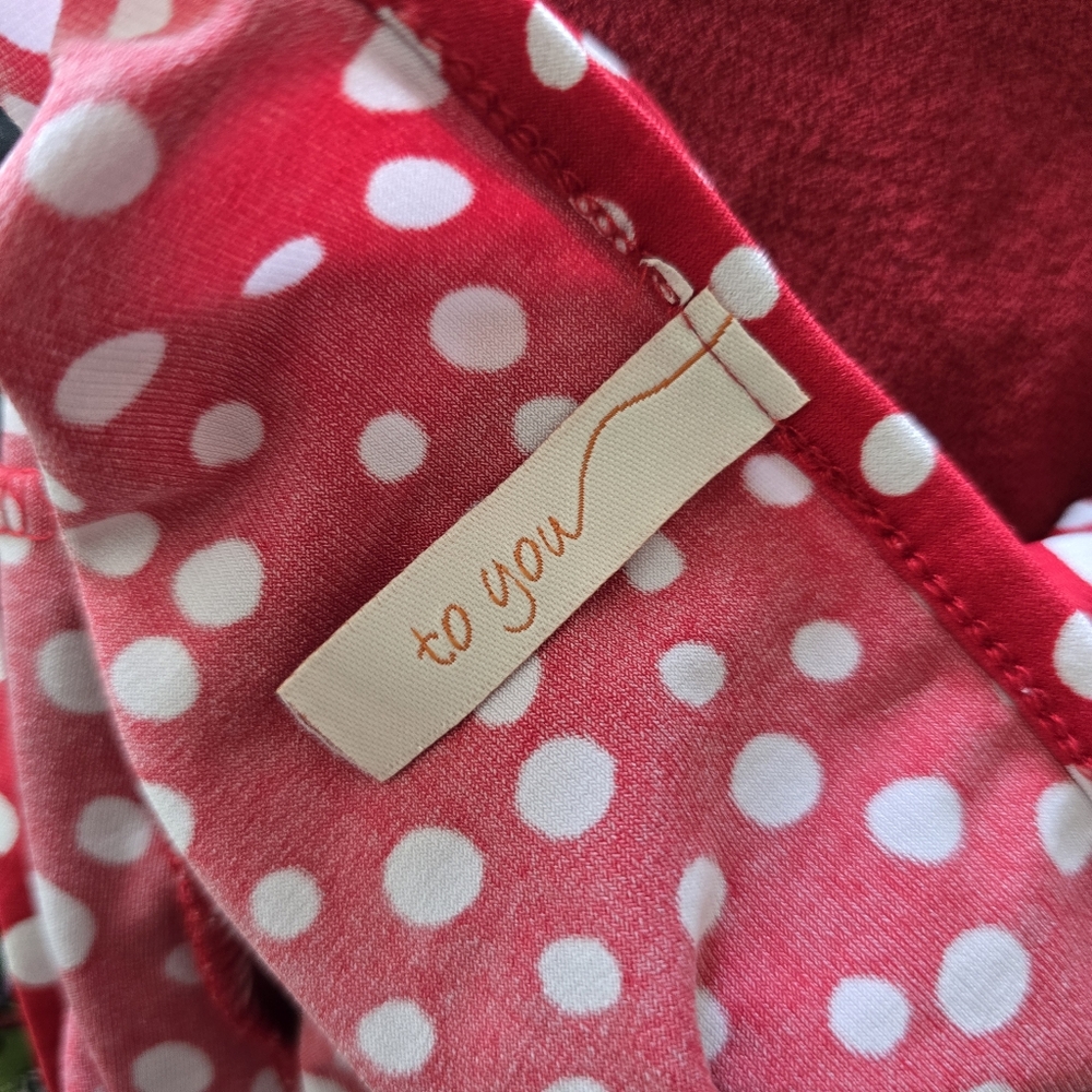 Y2K Red Polka Dot Spaghetti Strap Top M - Picture 3 of 3